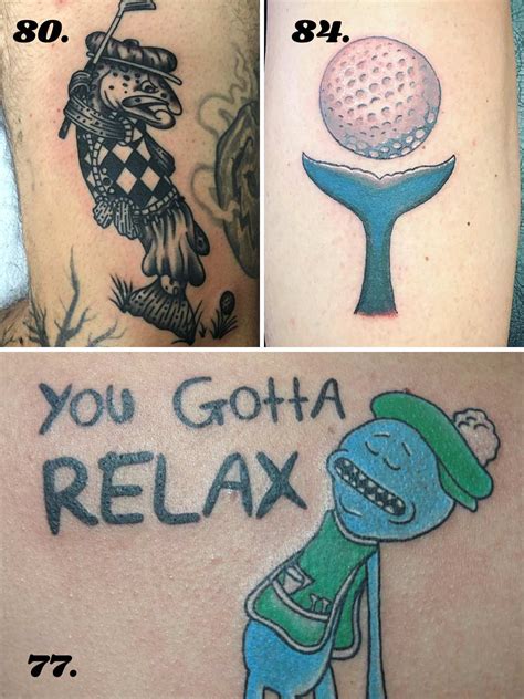 funny golf tattoos